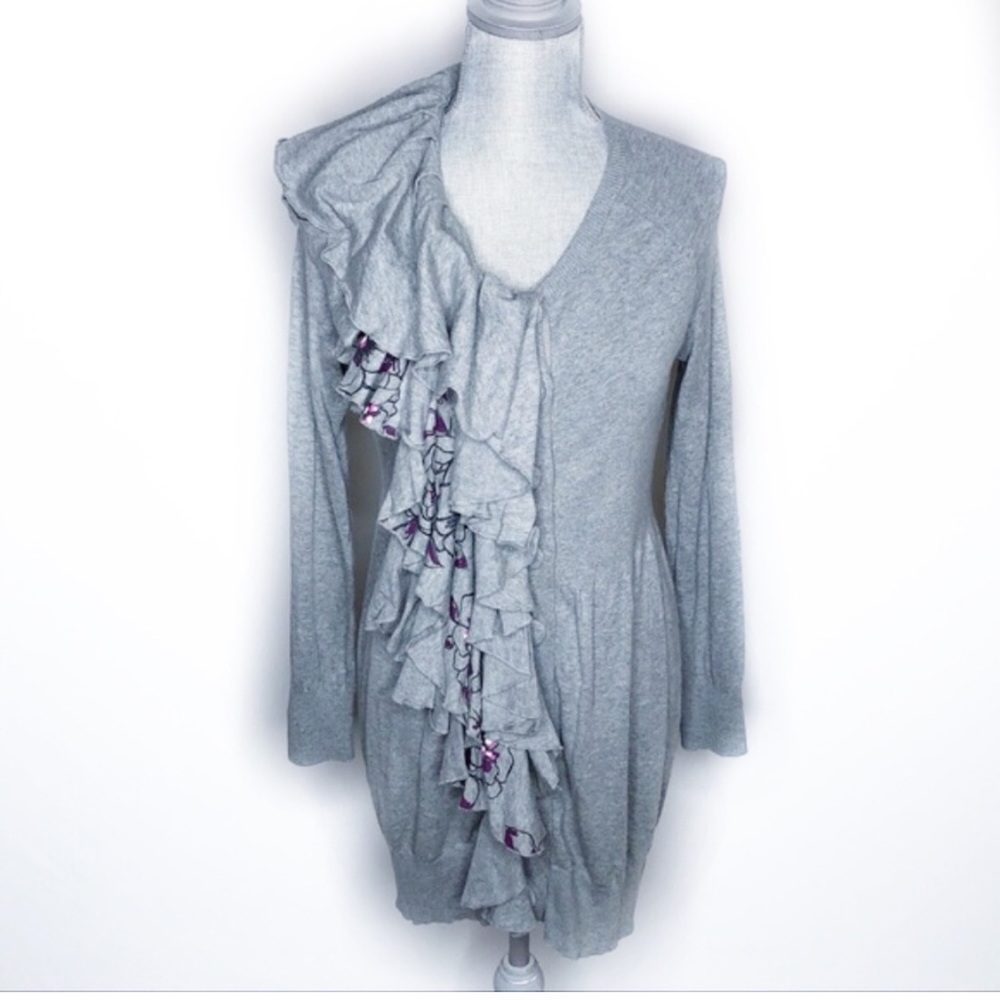 Anthropologie Moth Sweater Ruffles Small (D77)